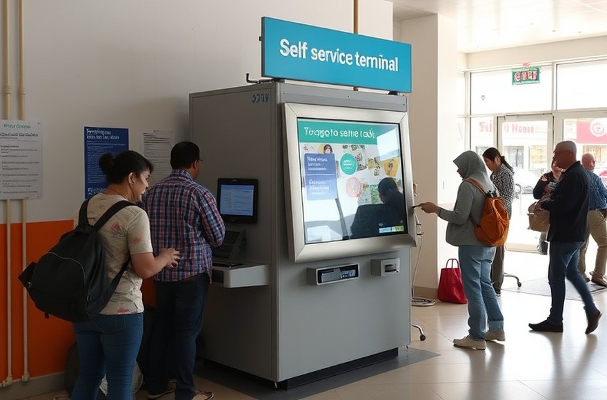 Después — Terminal nuevo instalado y operando de forma continua.